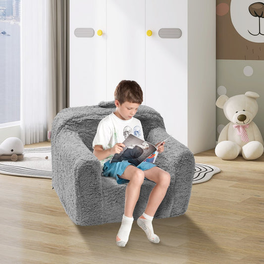 ETSF016-03 - Cozy Kids Armchair with Durable Sherpa Fabric & Safety Design