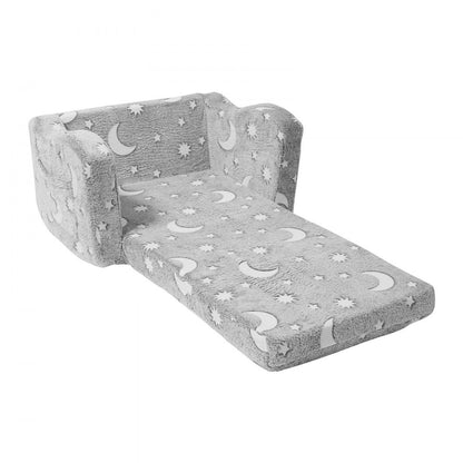 ETZDD-01 - Soft Sherpa Kids Sofa with Glow-in-the-Dark Features