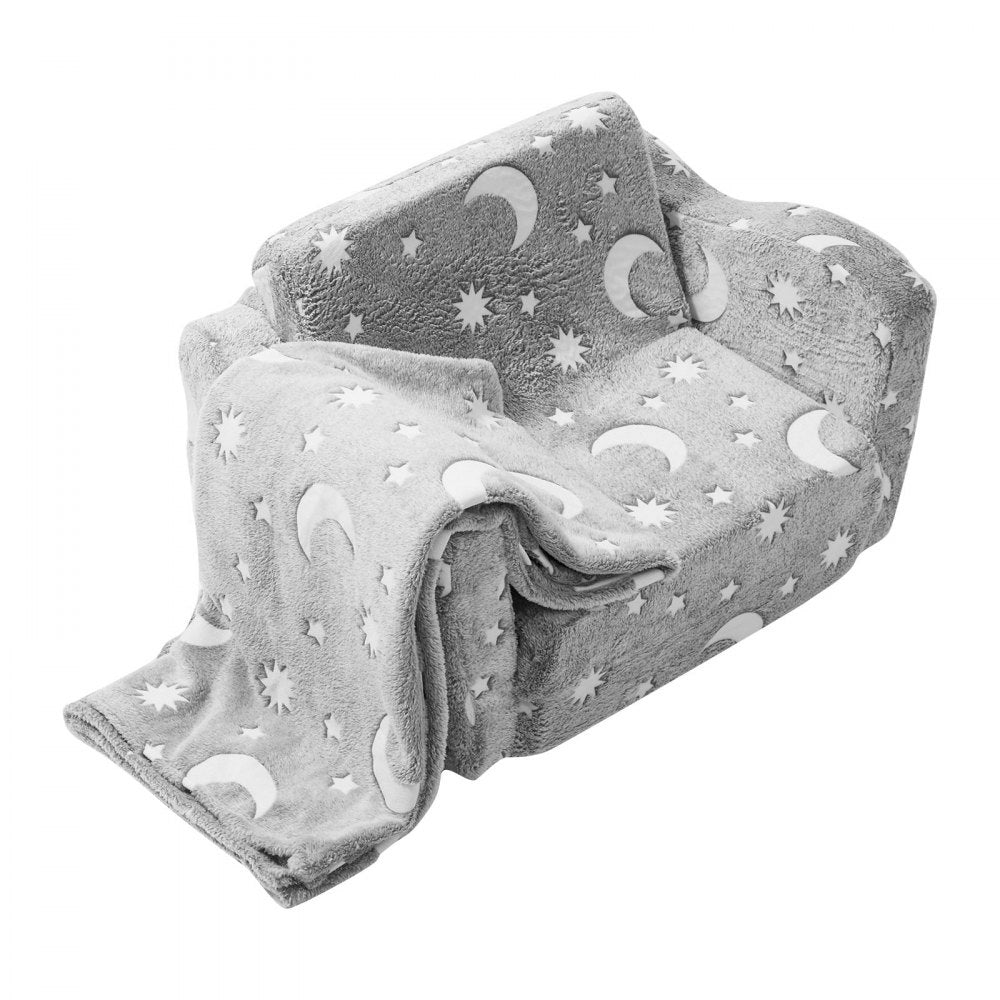 ETZDD-01 - Soft Sherpa Kids Sofa with Glow-in-the-Dark Features