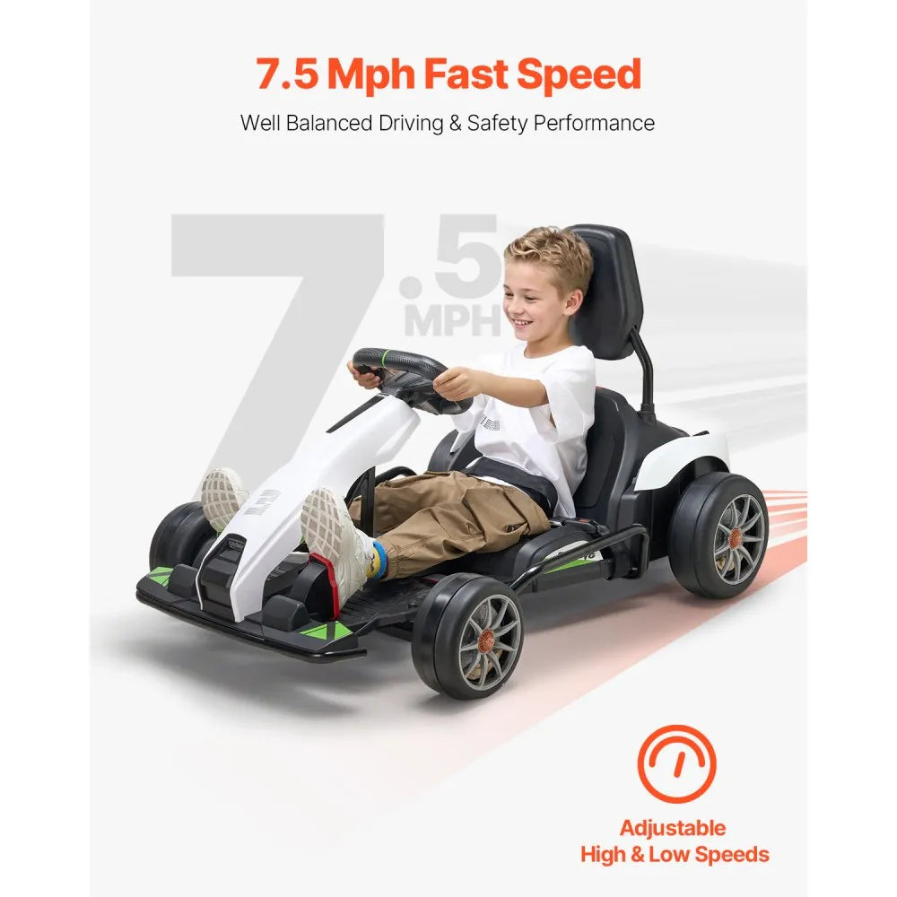 BDM-0933 - Safe 24V Electric Go Kart for Kids Up to 132 lbs