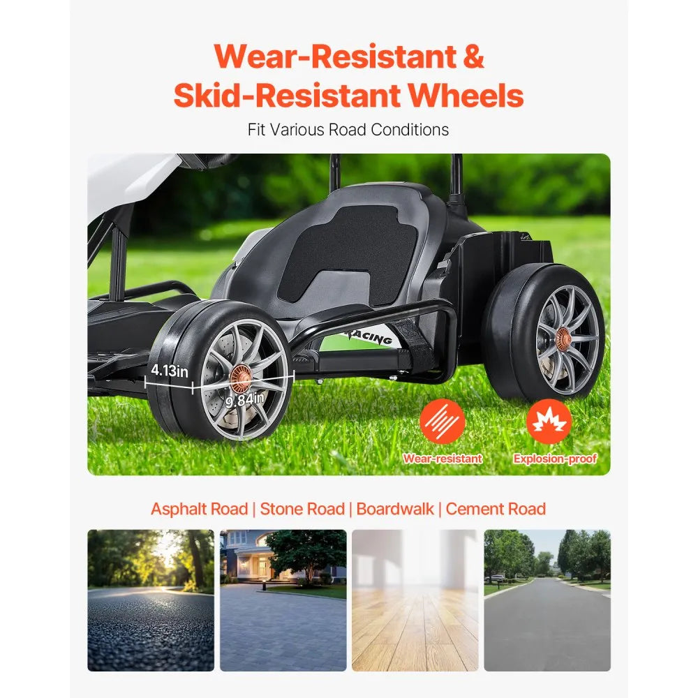 BDM-0933 - Safe 24V Electric Go Kart for Kids Up to 132 lbs