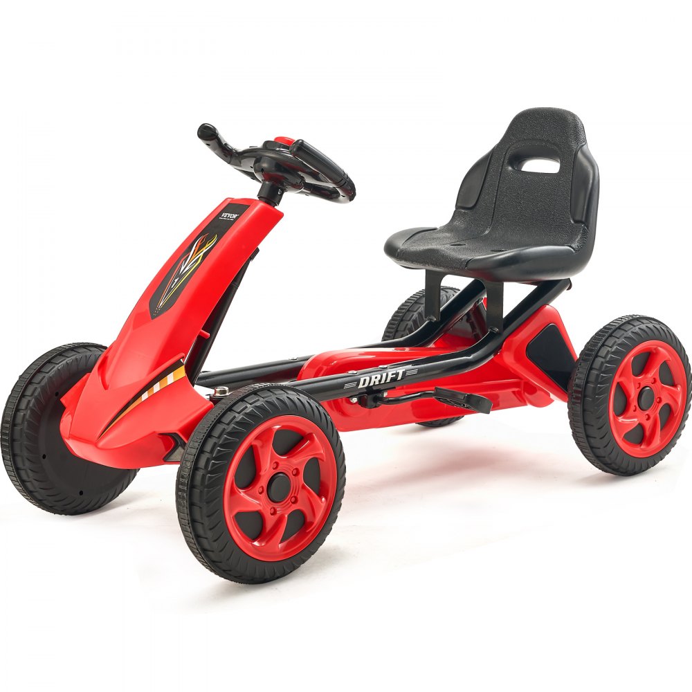 E01-1 - Adjustable Seat 4-Wheel Go Kart for Kids 3-8 Years