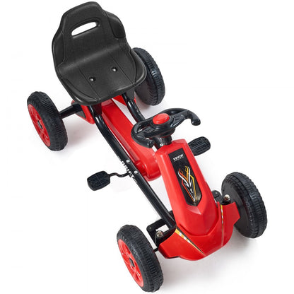 E01-1 - Adjustable Seat 4-Wheel Go Kart for Kids 3-8 Years