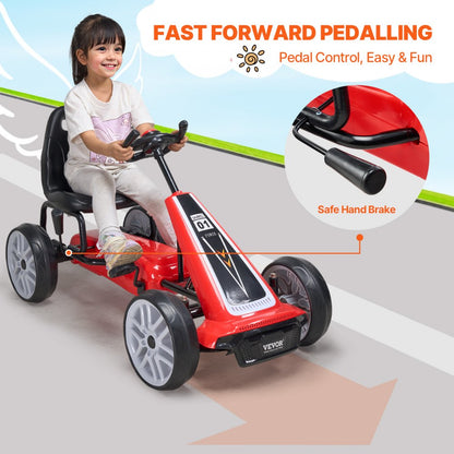 E03 - VEVOR Kids Go Kart with Adjustable Seat and Horn