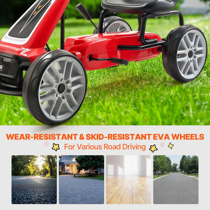 E03 - VEVOR Kids Go Kart with Adjustable Seat and Horn