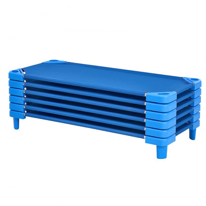 QL-106-3 - Set of 6 Stackable Kiddie Cots for Toddlers, 51.2" x 22.4"