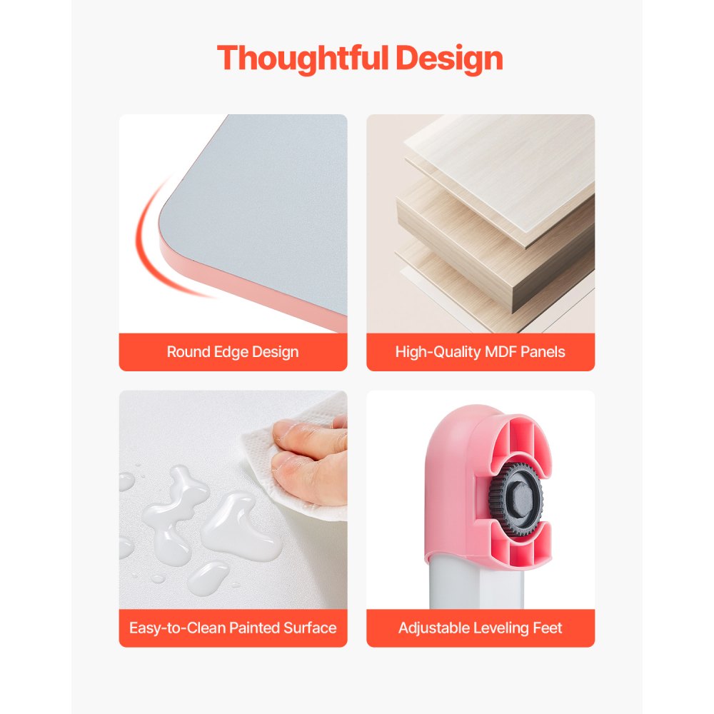 70-3 - Adjustable Kids Study Desk & Chair Set with Smart Storage