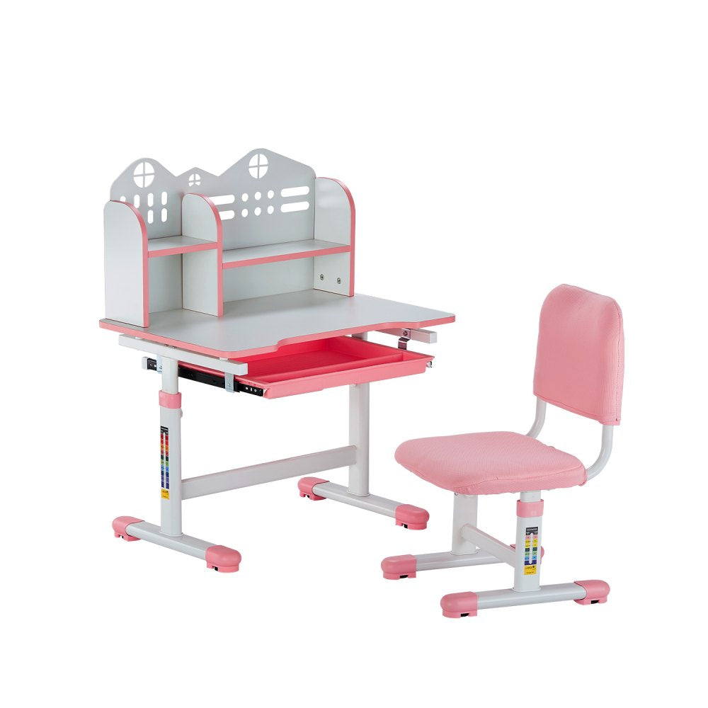 70-3 - Adjustable Kids Study Desk & Chair Set with Smart Storage