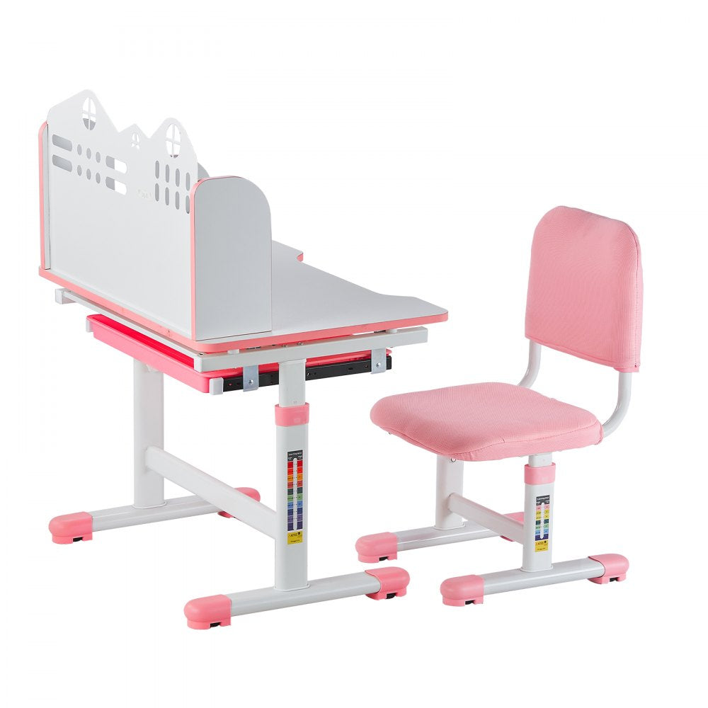 70-3 - Adjustable Kids Study Desk & Chair Set with Smart Storage