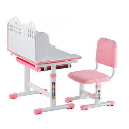70-3 - Adjustable Kids Study Desk & Chair Set with Smart Storage