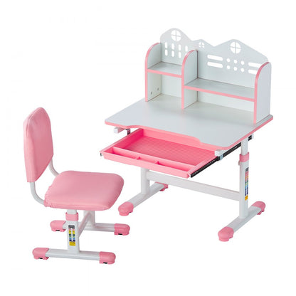 70-3 - Adjustable Kids Study Desk & Chair Set with Smart Storage