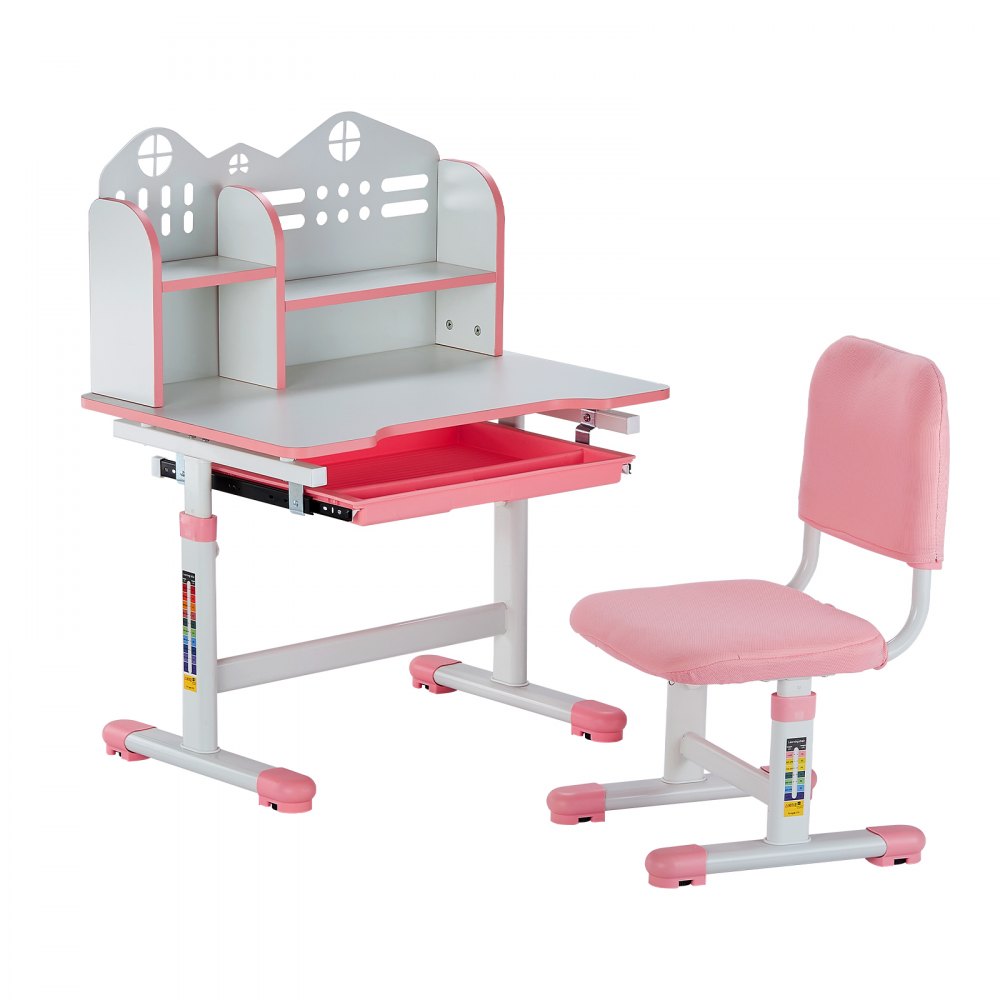 70-3 - Adjustable Kids Study Desk & Chair Set with Smart Storage