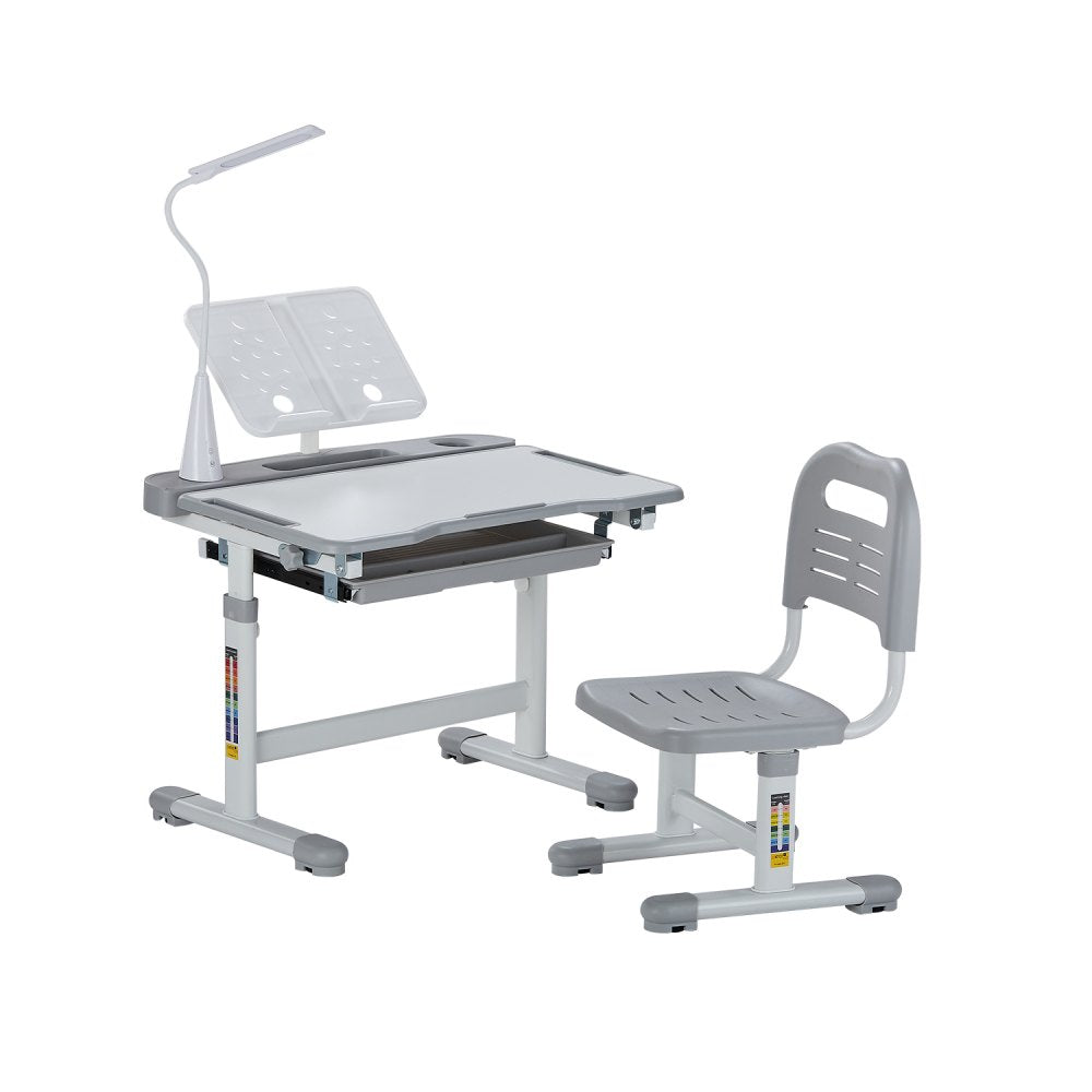 70-1 - Ergonomic Children's Desk Chair Set with Adjustable Height & LED Lamp