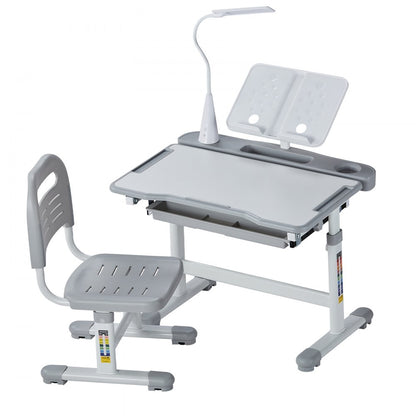 70-1 - Ergonomic Children's Desk Chair Set with Adjustable Height & LED Lamp