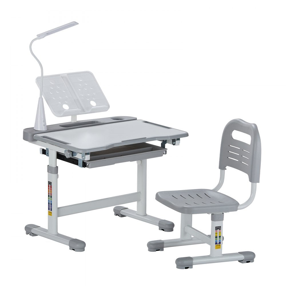 70-1 - Ergonomic Children's Desk Chair Set with Adjustable Height & LED Lamp