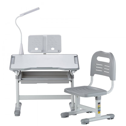 70-1 - Ergonomic Children's Desk Chair Set with Adjustable Height & LED Lamp