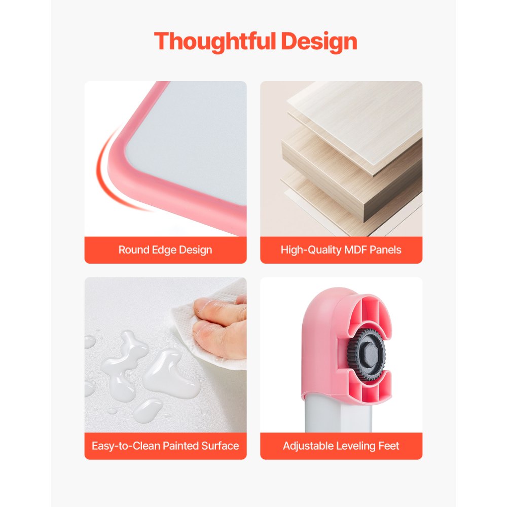 70-1 - Kids Study Desk & Chair Set with Tilted Top & Drawer Storage