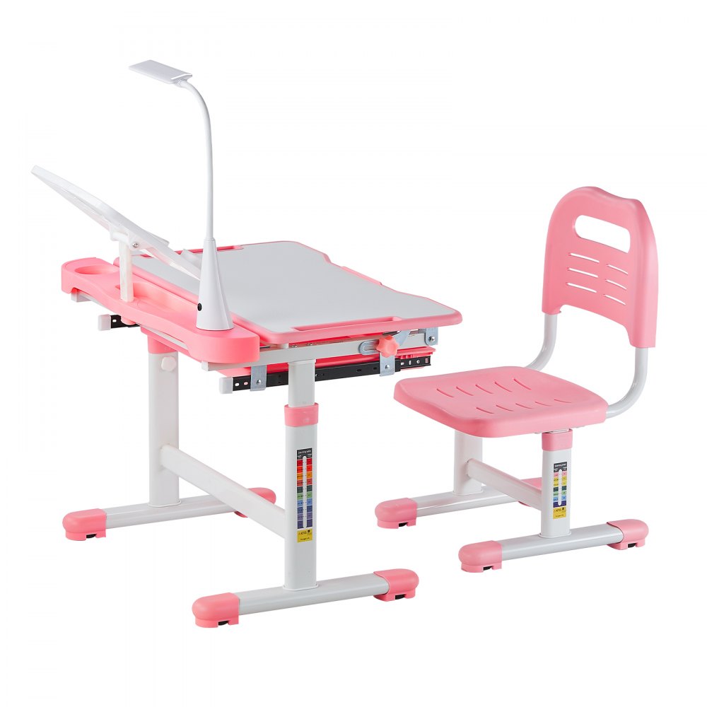 70-1 - Kids Study Desk & Chair Set with Tilted Top & Drawer Storage