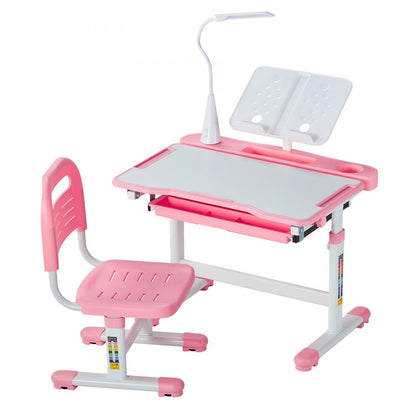 70-1 - Kids Study Desk & Chair Set with Tilted Top & Drawer Storage