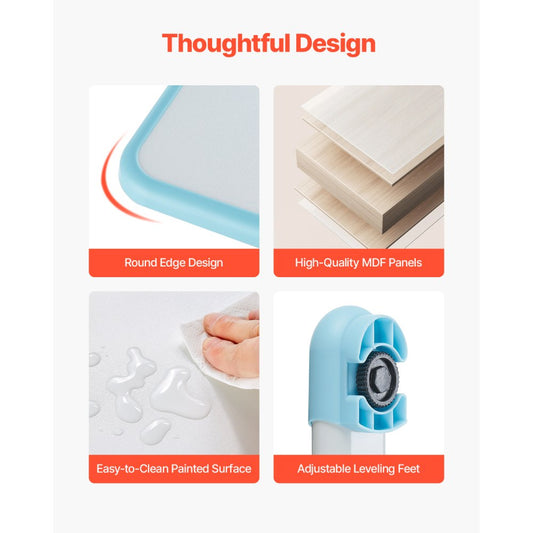 70-1 - Kids Adjustable Study Desk & Chair Set with Tilt Top