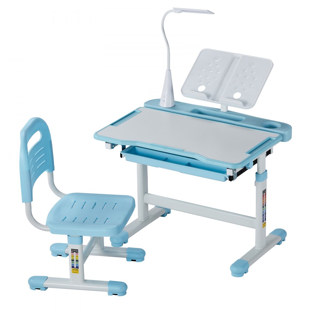 70-1 - Kids Adjustable Study Desk & Chair Set with Tilt Top
