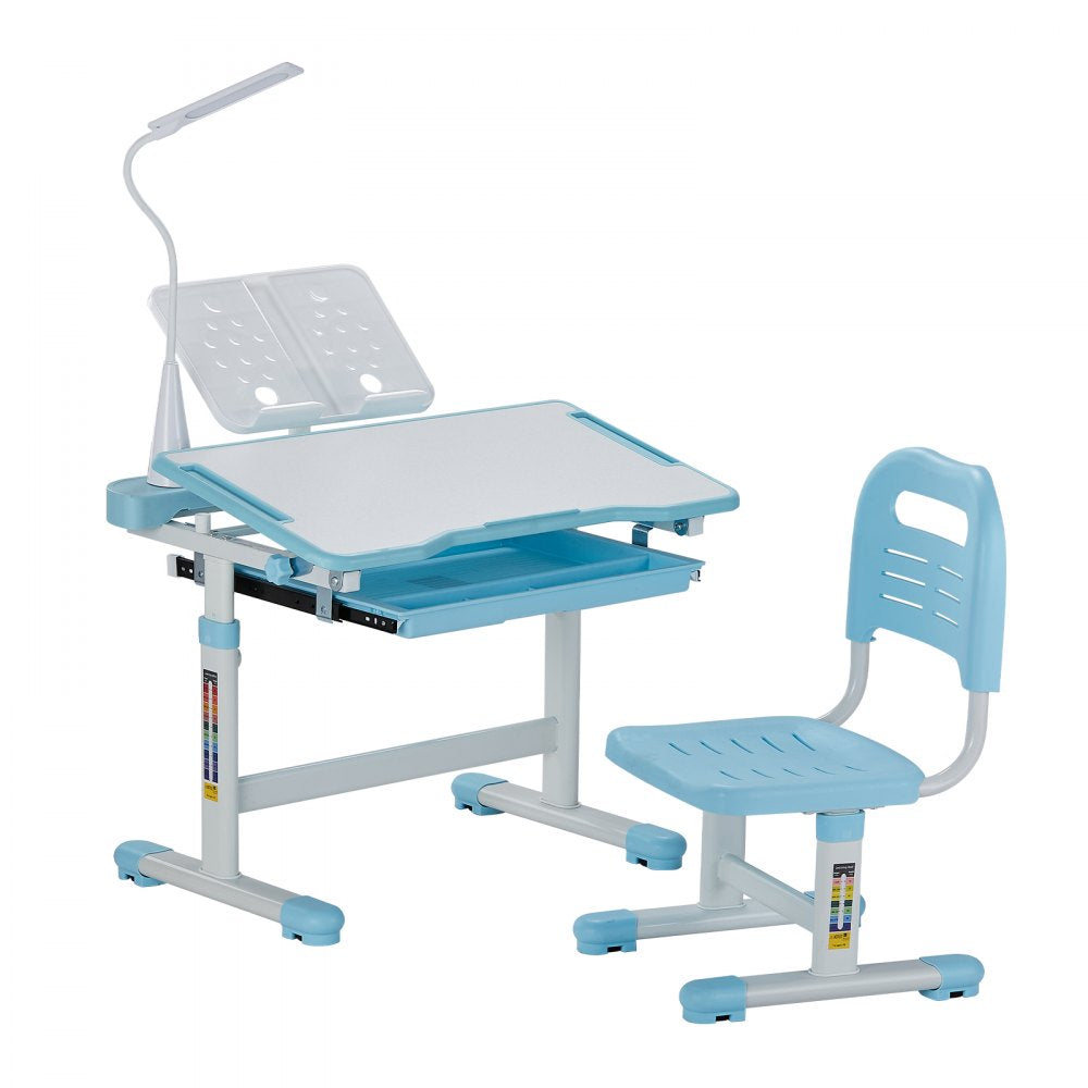 70-1 - Kids Adjustable Study Desk & Chair Set with Tilt Top