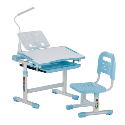 70-1 - Kids Adjustable Study Desk & Chair Set with Tilt Top