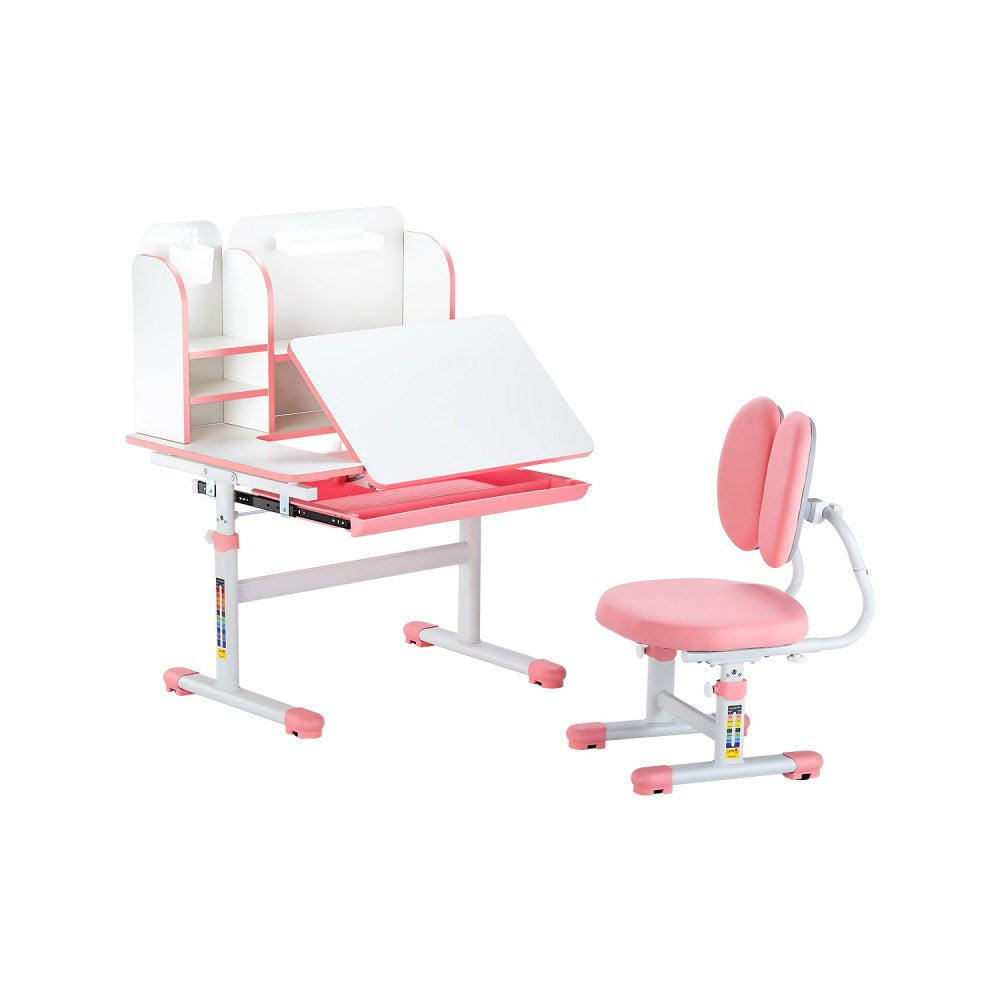 80-6 - Height-Adjustable Kids Desk & Chair Set for Cozy Learning
