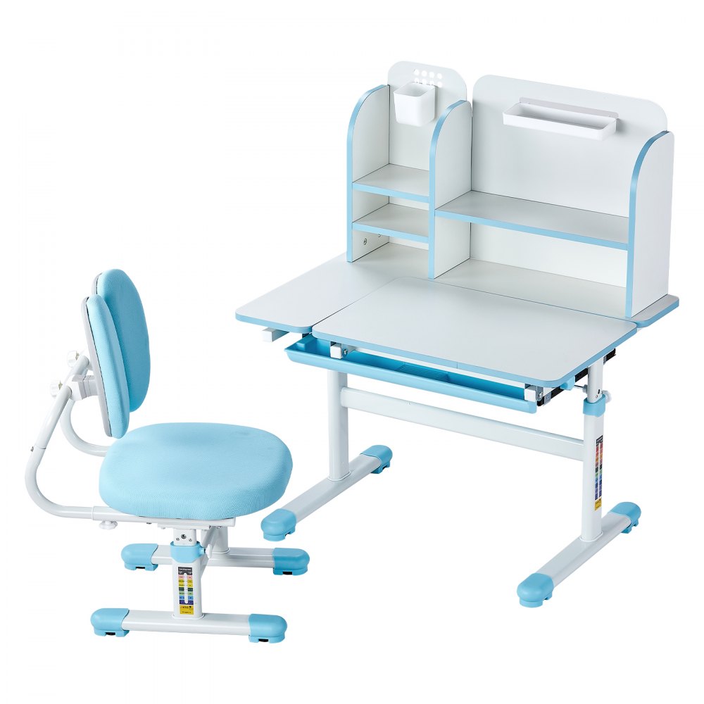 80-6 - Ergonomic Kids Desk & Chair Set with Adjustable Height and Storage