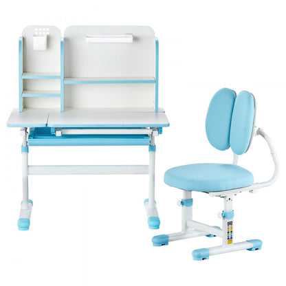 80-6 - Ergonomic Kids Desk & Chair Set with Adjustable Height and Storage