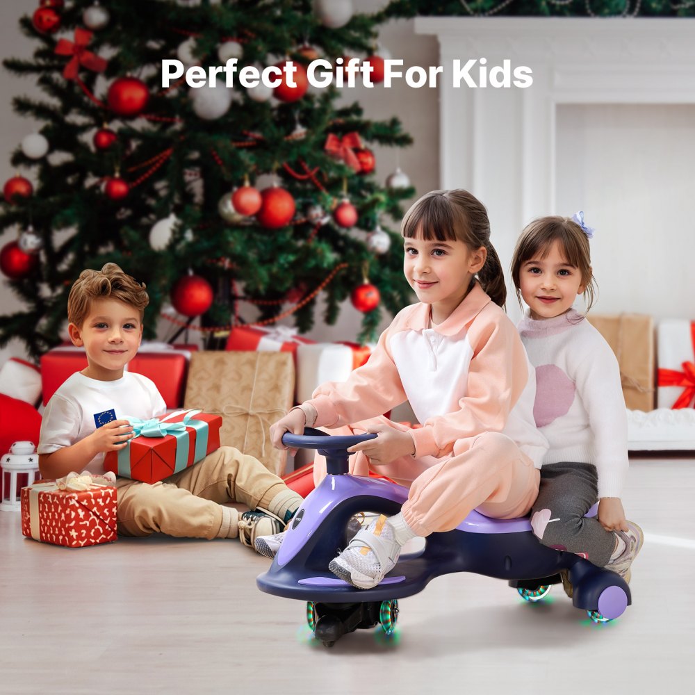 FX-E202 - 2-in-1 Electric Wiggle Car for Kids, 29.1 in, Bluetooth Lights
