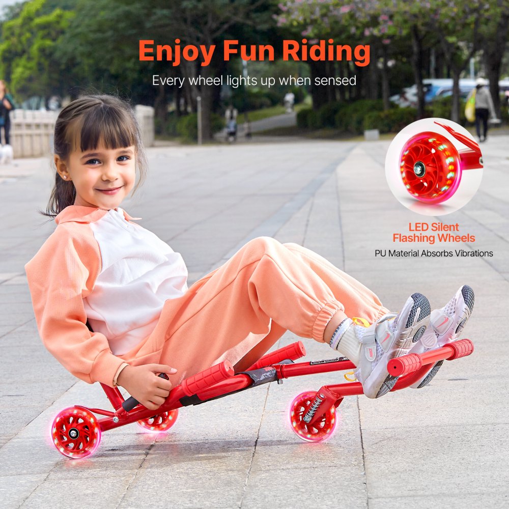 HD-6003S - Adjustable 9in Ride-On Scooter for Kids with Durable Wheels
