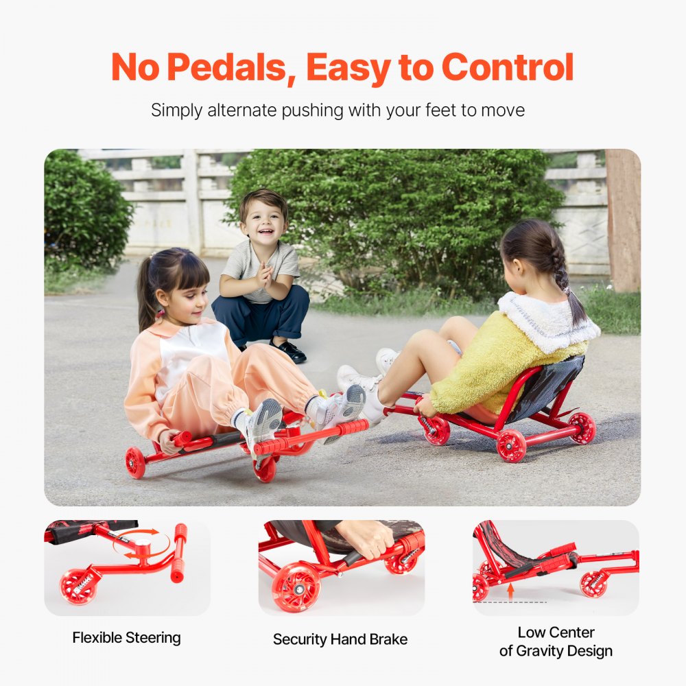 HD-6003S - Adjustable 9in Ride-On Scooter for Kids with Durable Wheels