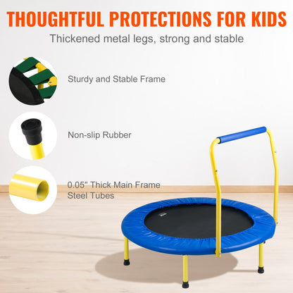 TX-B6232D-36 - Portable 3FT Kids Trampoline for Indoor & Outdoor Fun