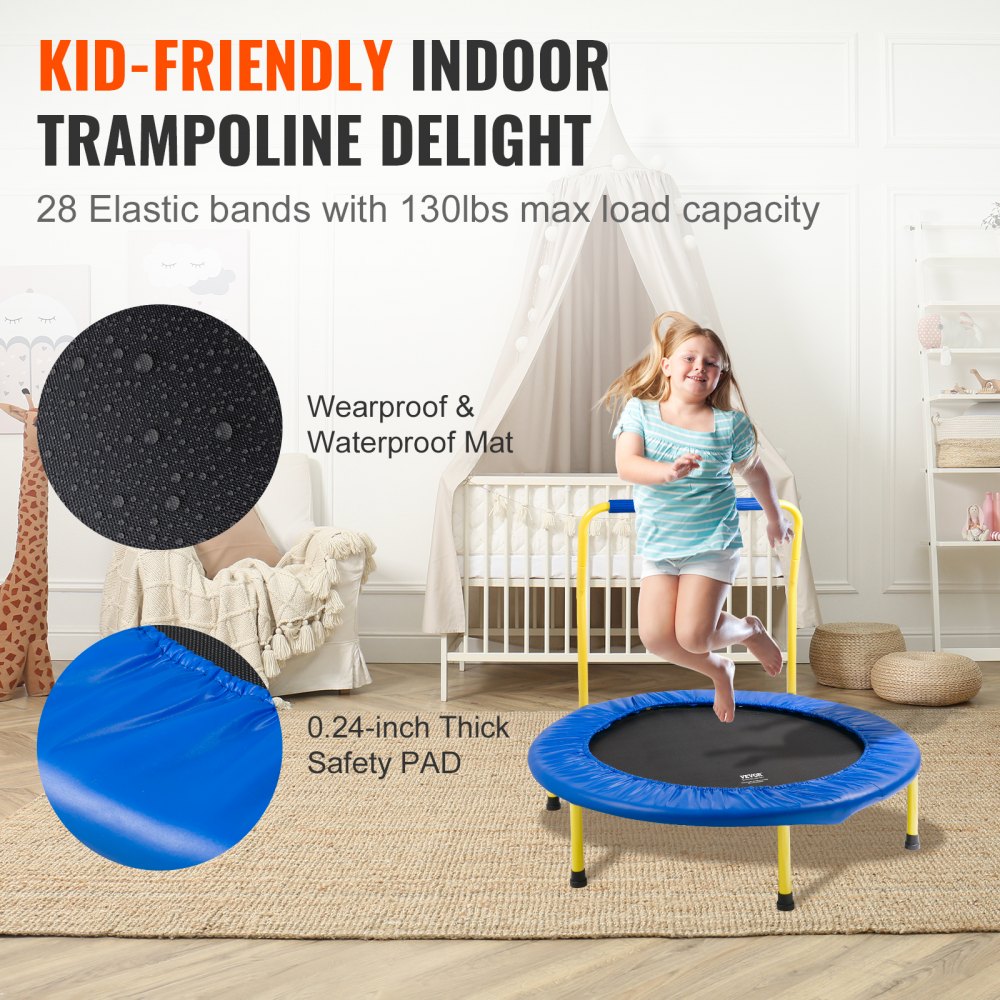 TX-B6232D-36 - Portable 3FT Kids Trampoline for Indoor & Outdoor Fun