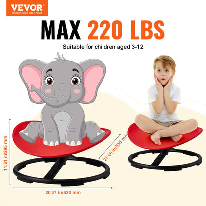 LY-8305 - VEVOR 360° Swivel Chair for Kids, 20.5in Metal Base, 220 lbs