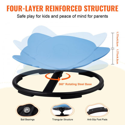 LY-8303 - Eco-Friendly 360° Kids Swivel Chair - 20.5" Base, 220 lbs Capacity