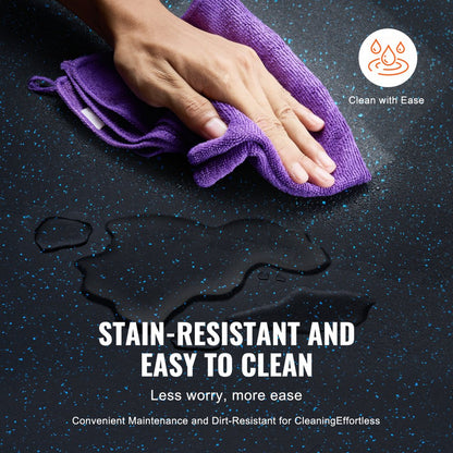 HRD-XJD6614-6B - 0.56" Thick Interlocking Rubber Gym Mats, Premium Support