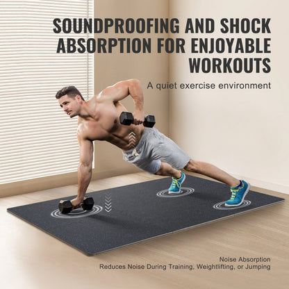 HRD-XJD6614-25B - 25 Interlocking Gym Mats, 0.56" Thick, Rubber & EVA Foam