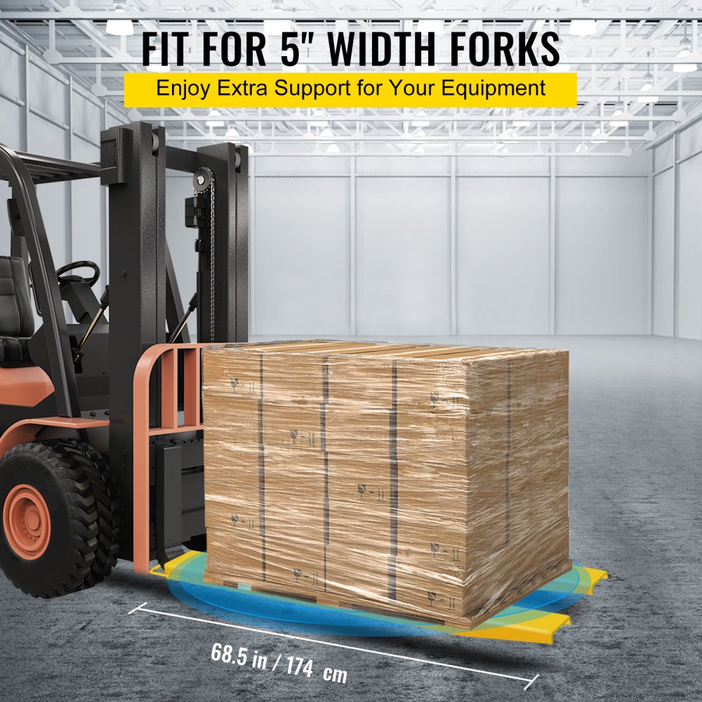 72 x 5.3" Fork Extension - Alloy Steel Pallet Forks for Heavy Lifting