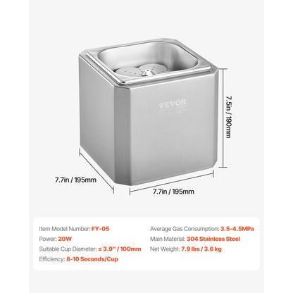 FY-05 - Rapid-Dry Ice Glass Froster for Quick Beverage Chilling