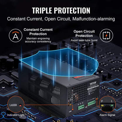 MYJG150W - 150W CO2 Laser Power Supply with Cooling Fan & Protection