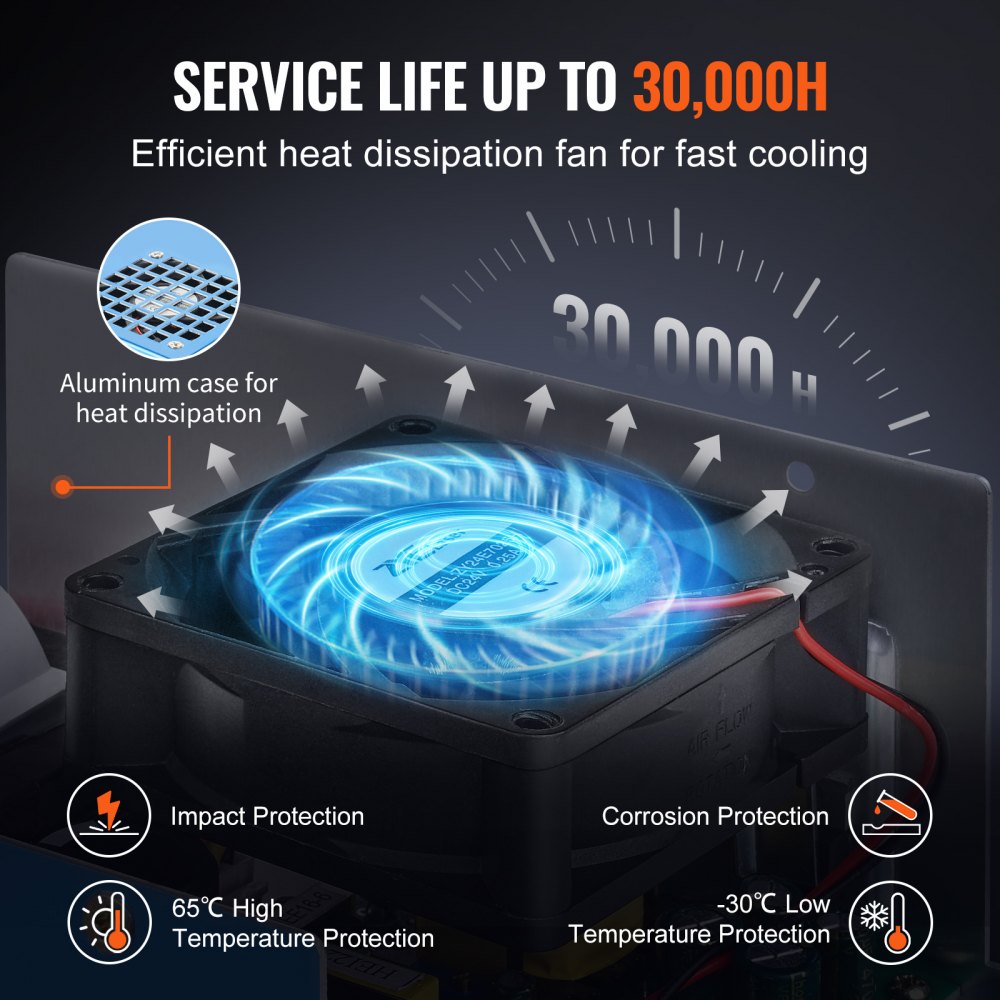 MYJG40W - 40W Laser Power Supply with Cooling Fan and Safety Features