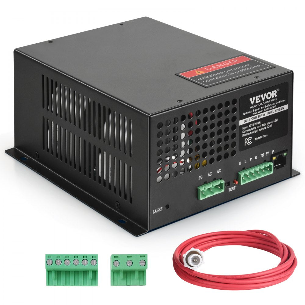 MYJG60W - 60W VEVOR Laser Power Supply with Cooling & Safety Features
