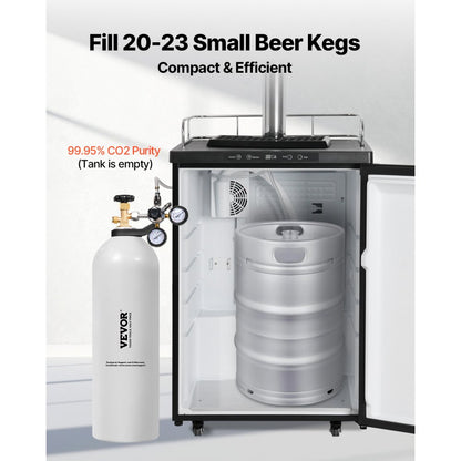 RY-203-3000-H-01 - 20 lbs Durable Aluminum CO2 Tank with Siphon Tube