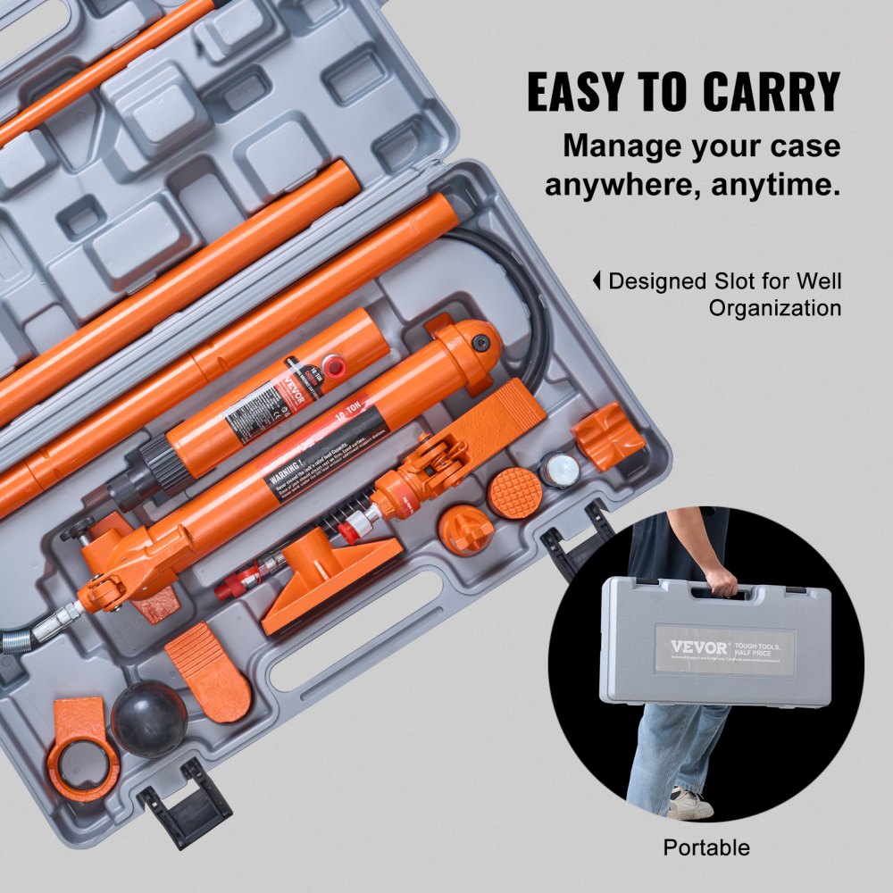 12T maintenance jack - Heavy-Duty Porta-Power Set for Lifting & Repair Tasks