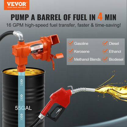 EX56A-12 - 16 GPM 12V Fuel Transfer Pump for Quick Refueling