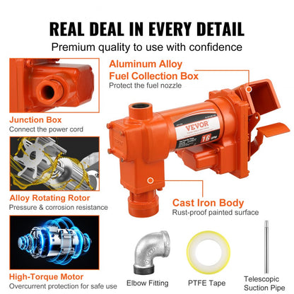 EX56A-12 - 16 GPM 12V Fuel Transfer Pump for Quick Refueling