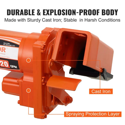 EX56-12 - 12V DC Fuel Transfer Pump, 20 GPM, Aluminum Casing