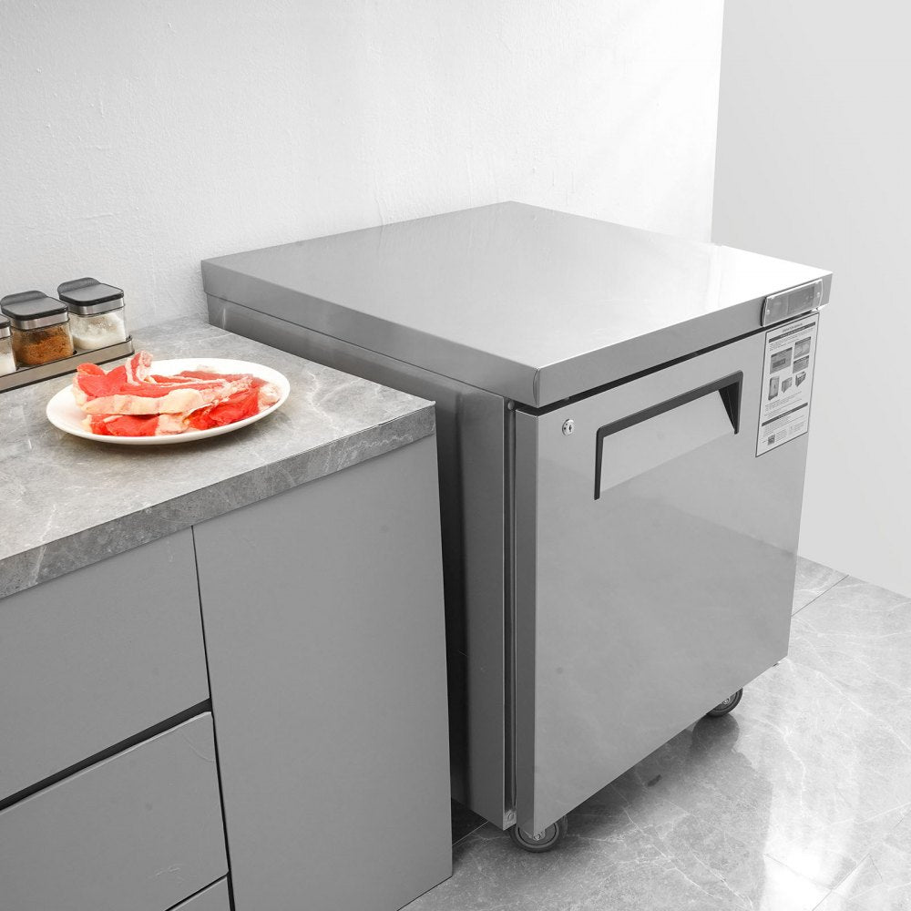 KTR-27B - 7.4 Cu. Ft Stainless Steel Undercounter Refrigerator with Worktop